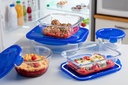 Pyrex Cook & Go Plat Rectangulaire Bleu 20*15Cm