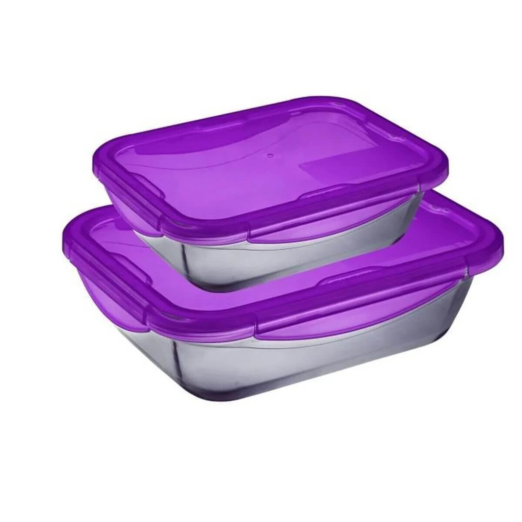 Pyrex Cook & Go Plat Rectangulaire 20*15Cm Violet