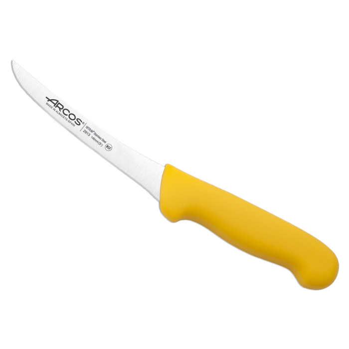 2900 Couteau A Desosser Courbe Jaune 140Mm