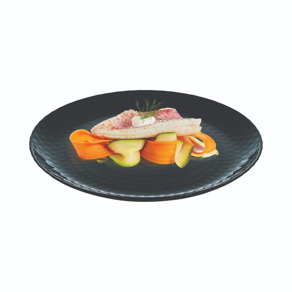 Pampille Noir Assiette Plate 25Cm