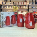 SET CARAFE ISOLANTE 0.6+1L METALIC RED