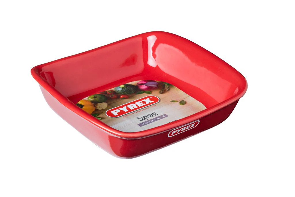 Pyrex Supreme Plat Car 24Cm Rouge