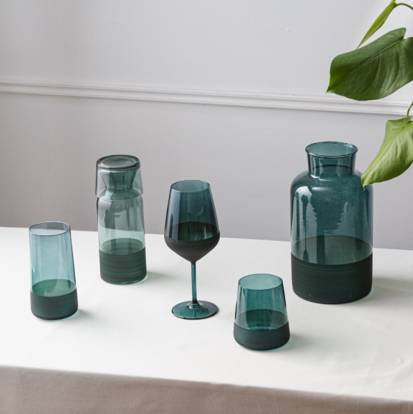 Verre A Pied Matte Vert 49 Cl