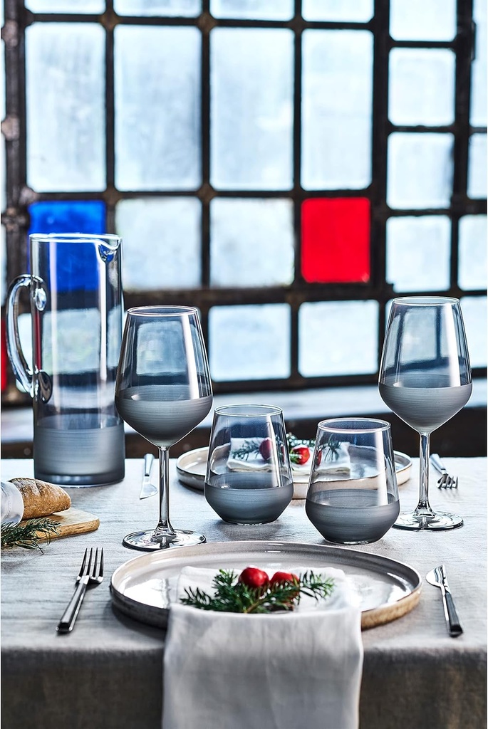 Verre A Pied Matte Bleu 49 Cl