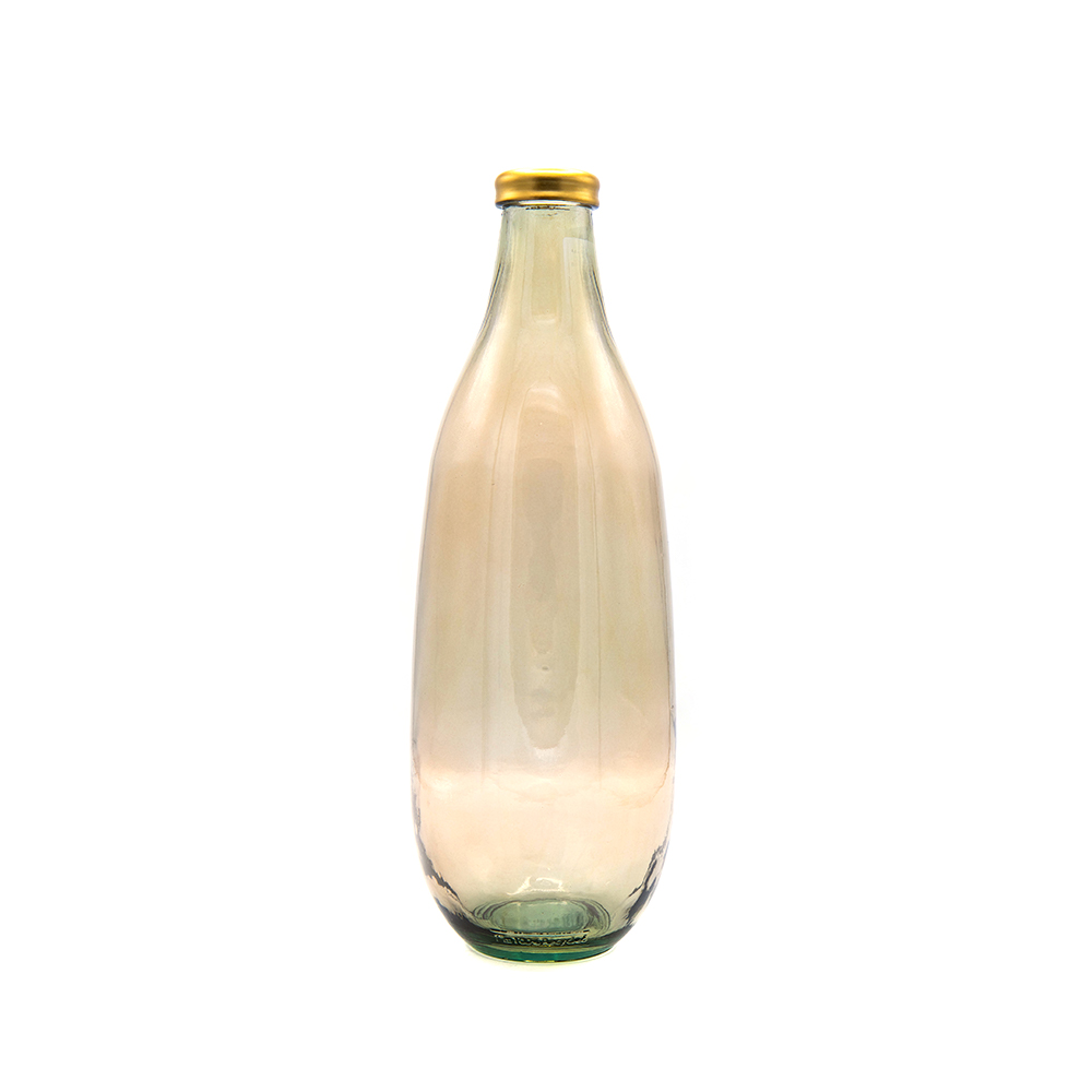 GOLD EDGE VASE 40CM MIEL