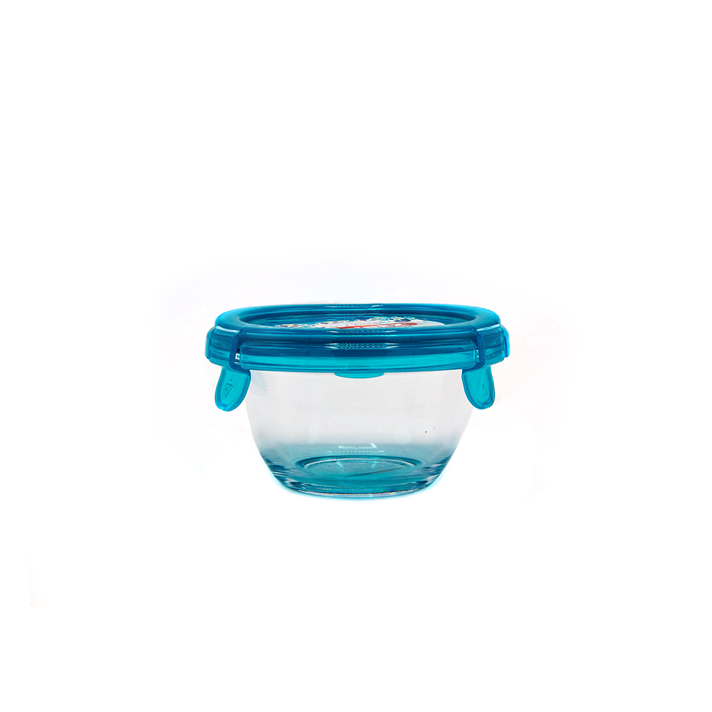 MY FIRST PYREX PLAT ROND 0.2L AVEC COUVERCLE BLEU