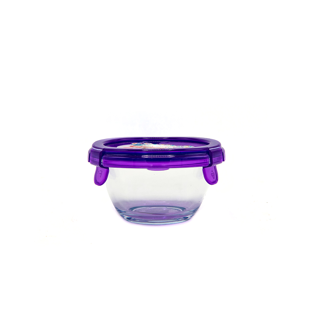 My First Pyrex Pot Bebe Rond Avce Couvercle Violet