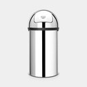 POUBELLE  PUSH BIN  60 LITRES BRILLIANT STEEL