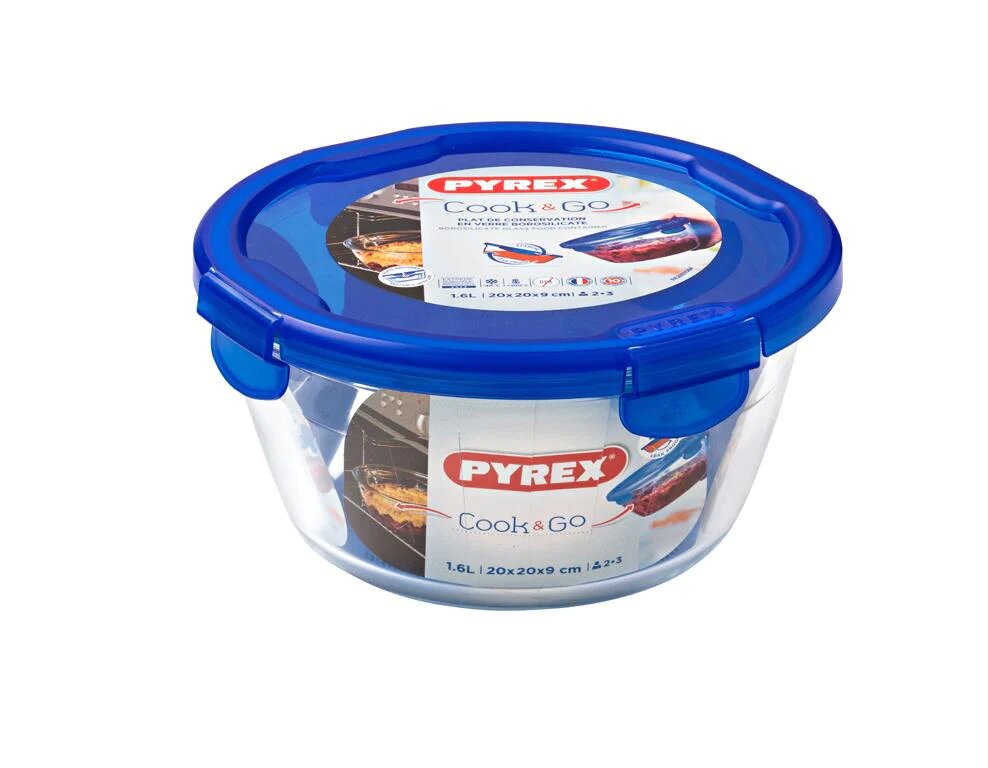 Pyrex Cook & Go Plat Rond 15 Cm Avec Couvercle