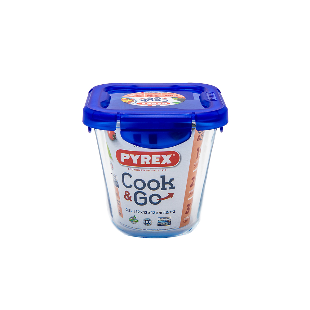 Pyrex Cook & Go Plat Rond 19Cm Avec Couvercle