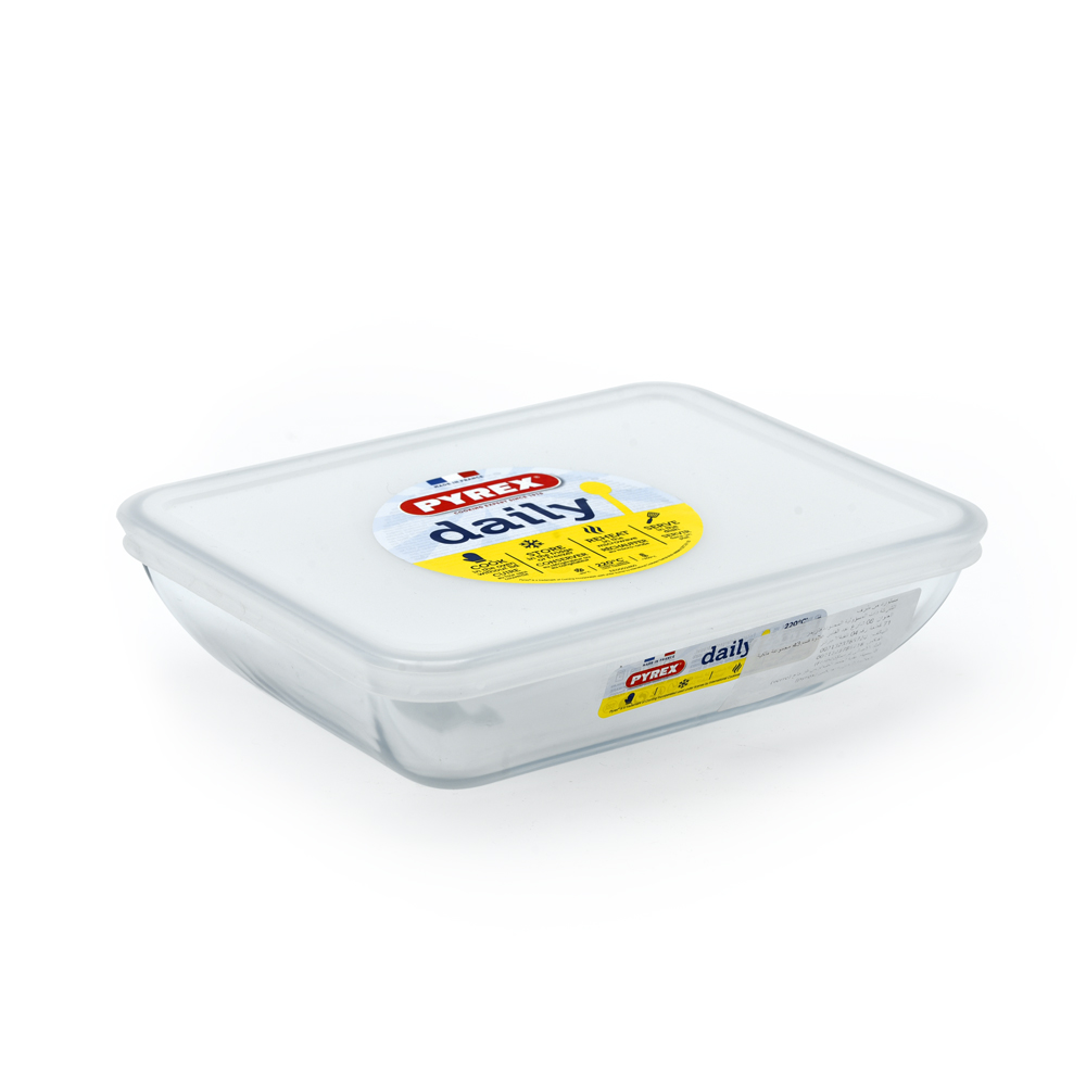 PYREX DAILY PLAT RECTANGULAIRE 1.3L AVEC COUVERCLE