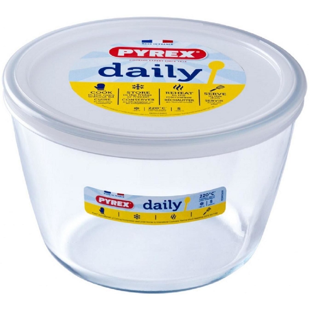 Pyrex Daily Plat Rond 1.6L  Avec Couvercle