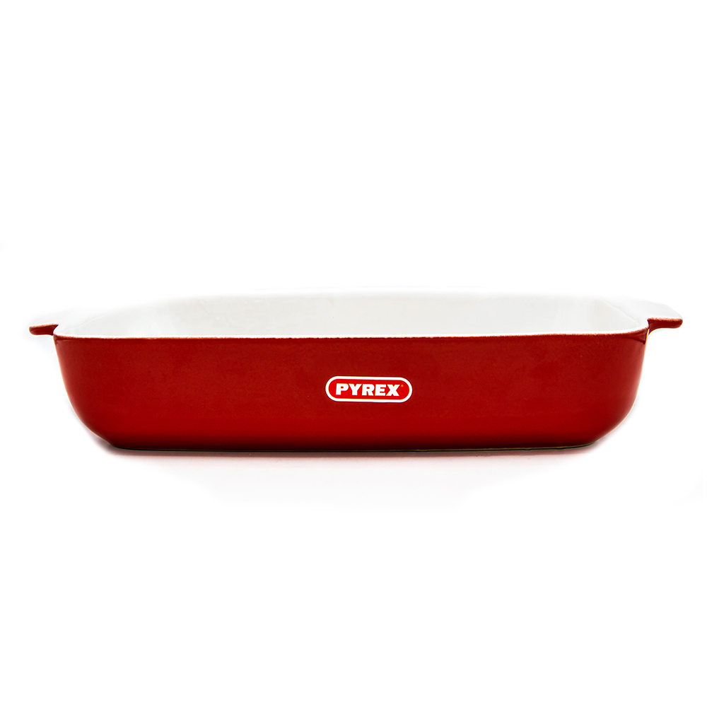 PYREX SIGNATURE  PLAT RECTANGULAIRE 35*25CM ROUGE