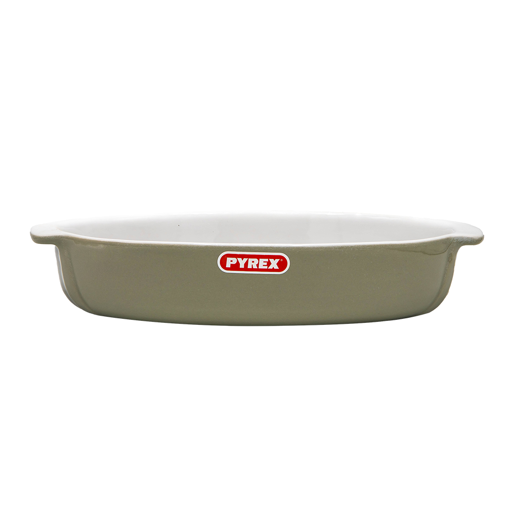 PYREX SIGNATURE PLAT OVAL 30*20CM GRIS