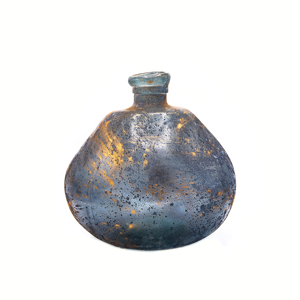 RUSTY VASE 33CM BLEU