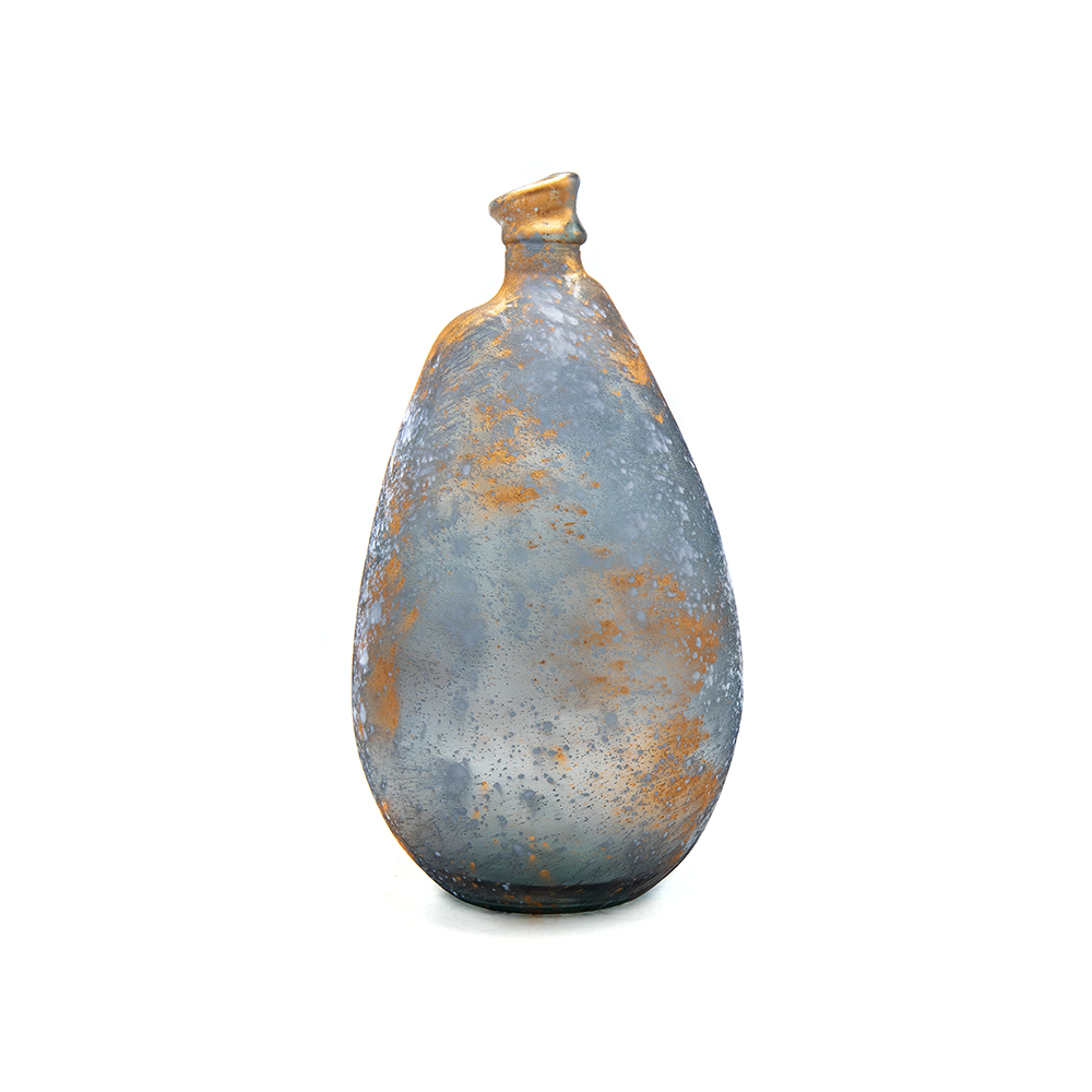 RUSTY VASE 47CM BLEU