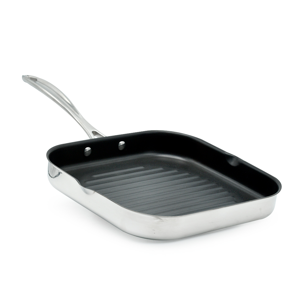 VOLUPTO POELE A GRILLE INOX 26.5X26.5X4CM