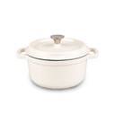 Cocotte Ronde En Fonte 20Cm Beige