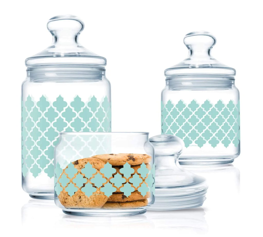 Voski Turquoise Set De 3 Pots