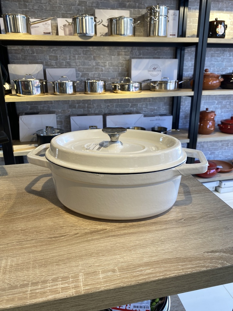 Cocotte Ovale Beige 33CM En Fonte