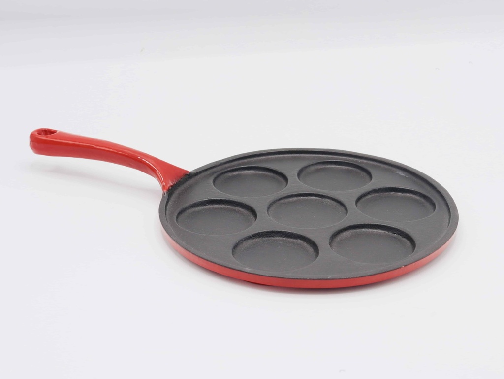 Poele A Pancake Rouge 37Cm En Fonte