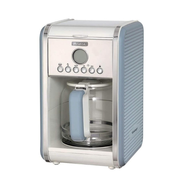 Cafétiere à filtre 2000W, 12 tasses, bleu
