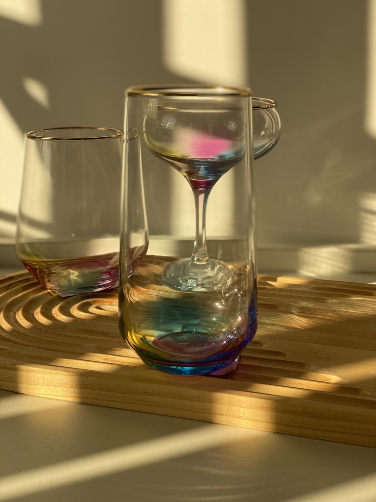 verre a pied 49 cl rainbow