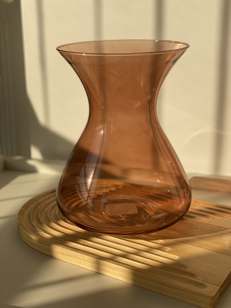 Vase Ince Belli Marron  15X28cm