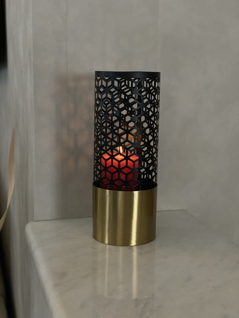 Porte Bougie Gold Et Noir