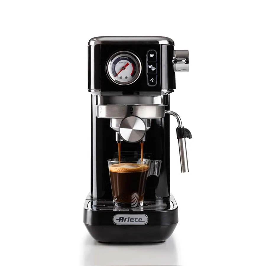 machine espresso moderna noire 1300w 15bar