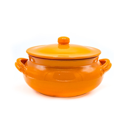 [C06824SIC] FAITOUT 24 CM AVEC COUVERCLE ORANGE SIENA