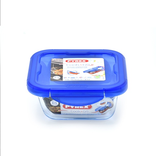 [285PG00] PYREX COOK & GO PLAT CARRE  16 CM AVEC COUVERCLE