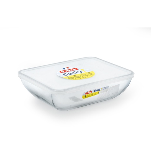 [343P000] PYREX DAILY PLAT RECTANGULAIRE 2.25L AVEC COUVERCLE