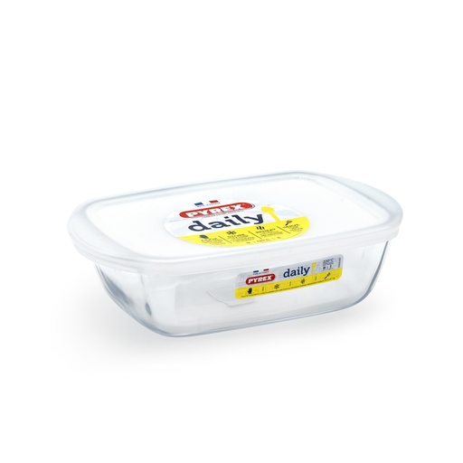 [215P000] Pyrex Daily Plat Rectangulaire 23*15Cm Avec Couvercle