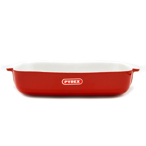 [SG30RR8] PYREX SIGNATURE  PLAT RECTANGULAIRE 30*22CM ROUGE