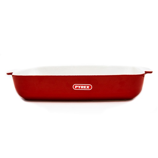 [SG35RR8] PYREX SIGNATURE  PLAT RECTANGULAIRE 35*25CM ROUGE