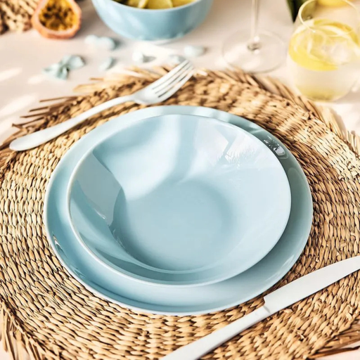 [V5829] diwali assiette creuse 20 paradise blue